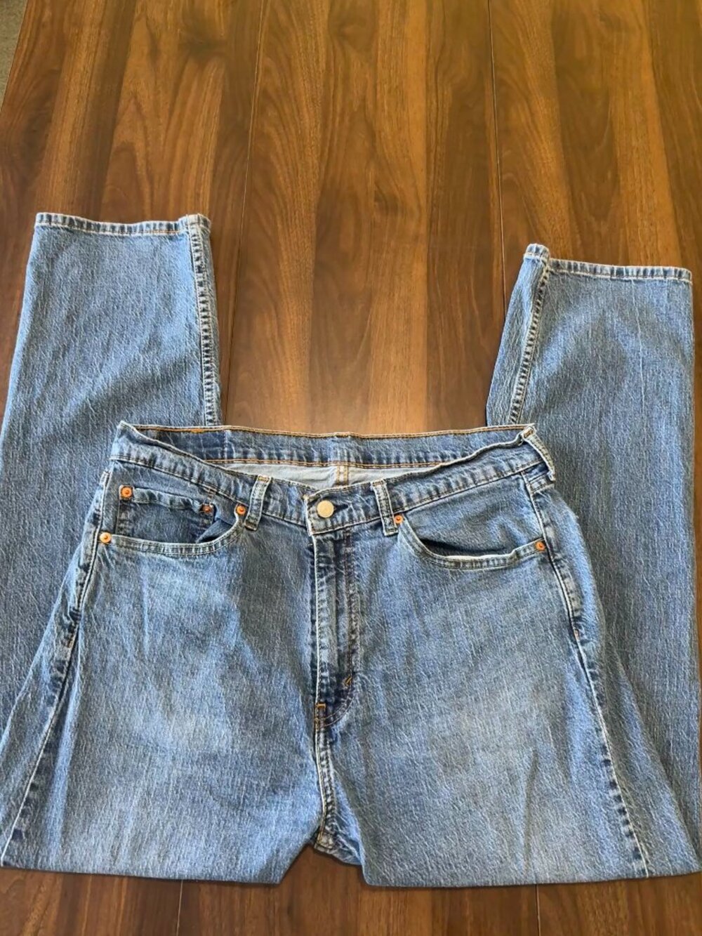 Levi Mens Jeans Medium Wash Blue 36x30